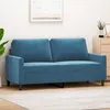 Image de vidaXL CanapÃ© Ã  2 places Bleu 140 cm Velours