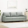 Image de vidaXL CanapÃ© Ã  3 places Gris clair 180 cm Velours