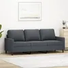 Image de vidaXL Canapé à 3 places Gris foncé 180 cm Velours359210
