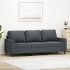 Image de vidaXL CanapÃ© Ã  3 places Gris foncÃ© 180 cm Velours