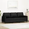 Image de vidaXL Canapé à 3 places Noir 180 cm Velours359214