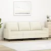 Image de vidaXL CanapÃ© Ã  3 places CrÃ¨me 180 cm Velours