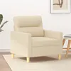Image de vidaXL Fauteuil Crème 60 cm Tissu359221