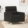 Image de vidaXL Fauteuil Noir 60 cm Tissu