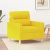Image de vidaXL Fauteuil Jaune clair 60 cm Tissu359224