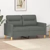 Image de vidaXL CanapÃ© Ã  2 places Gris foncÃ© 120 cm Tissu