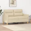 Image de vidaXL CanapÃ© Ã  2 places CrÃ¨me 120 cm Tissu