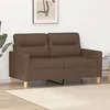 Image de vidaXL Canapé à 2 places Marron 120 cm Tissu359230