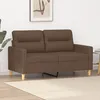 Image de vidaXL CanapÃ© Ã  2 places Marron 120 cm Tissu