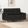 Image de vidaXL Canapé à 2 places Noir 120 cm Tissu359231