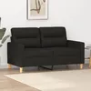 Image de vidaXL CanapÃ© Ã  2 places Noir 120 cm Tissu