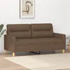 Image de vidaXL Canapé à 2 places Marron 140 cm Tissu359238