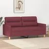 Image de vidaXL Canapé à 2 places Rouge bordeaux 140 cm Tissu359241
