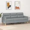 Image de vidaXL Canapé à 3 places Gris clair 180 cm Tissu359243