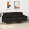 Image de vidaXL Canapé à 3 places Noir 180 cm Tissu359247