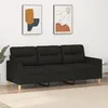 Image de vidaXL CanapÃ© Ã  3 places Noir 180 cm Tissu
