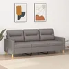 Image de vidaXL Canapé à 3 places Taupe 180 cm Tissu359250