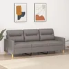 Image de vidaXL CanapÃ© Ã  3 places Taupe 180 cm Tissu