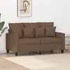 Image de Canapé à 2 places Marron 120 cm Tissu