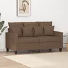 Image de vidaXL CanapÃ© Ã  2 places Marron 120 cm Tissu