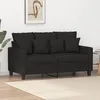 Image de vidaXL CanapÃ© Ã  2 places Noir 120 cm Tissu