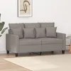 Image de vidaXL Canapé à 2 places Taupe 120 cm Tissu359266