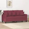 Image de vidaXL Canapé à 2 places Rouge bordeaux 140 cm Tissu359273