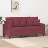 Image de vidaXL CanapÃ© Ã  2 places Rouge bordeaux 140 cm Tissu