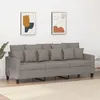 Image de vidaXL Canapé à 3 places Taupe 180 cm Tissu359282