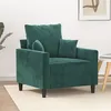 Image de vidaXL Fauteuil Vert foncÃ© 60 cm Velours