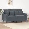 Image de vidaXL Canapé à 2 places Gris foncé 120 cm Velours359294