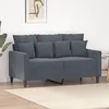 Image de vidaXL CanapÃ© Ã  2 places Gris foncÃ© 120 cm Velours