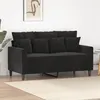 Image de vidaXL Canapé à 2 places Noir 120 cm Velours359298