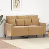 Image de vidaXL Canapé à 2 places Marron 120 cm Velours359300