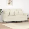 Image de vidaXL CanapÃ© Ã  2 places CrÃ¨me 120 cm Velours