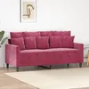 Image de vidaXL CanapÃ© Ã  2 places Rouge bordeaux 140 cm Velours