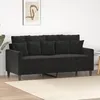 Image de vidaXL CanapÃ© Ã  2 places Noir 140 cm Velours