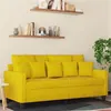Image de vidaXL Canapé à 2 places Jaune 140 cm Velours359309