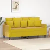 Image de vidaXL CanapÃ© Ã  2 places Jaune 140 cm Velours