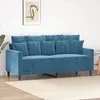 Image de vidaXL CanapÃ© Ã  2 places Bleu 140 cm Velours