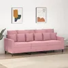 Image de vidaXL Canapé à 3 places Rose 180 cm Velours359316