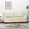 Image de vidaXL Canapé à 2 places Crème 140 cm Similicuir359334