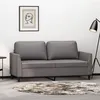 Image de vidaXL Canapé à 2 places Gris 140 cm Similicuir359335