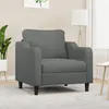 Image de vidaXL Fauteuil Gris foncé 60 cm Tissu