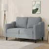 Image de vidaXL Canapé à 2 places Gris clair 120 cm Tissu359351