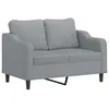 Image de vidaXL CanapÃ© Ã  2 places Gris clair 120 cm Tissu