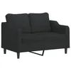 Image de vidaXL CanapÃ© Ã  2 places Noir 120 cm Tissu