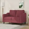 Image de vidaXL CanapÃ© Ã  2 places Rouge bordeaux 120 cm Tissu