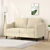 Image de vidaXL CanapÃ© Ã  2 places CrÃ¨me 140 cm Tissu