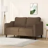 Image de vidaXL Canapé à 2 places Marron 140 cm Tissu359362